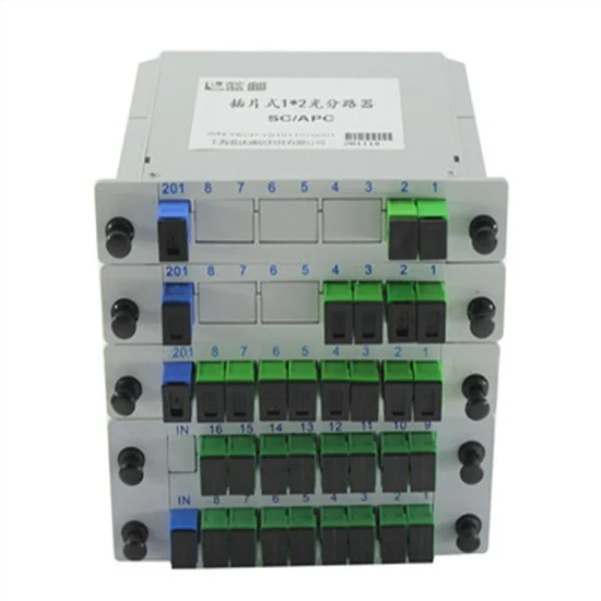 PLC-Glasfaser-Splitter Scapc Gpon-Splitter 1X8 Stahlrohr Pon PLC-Splitter